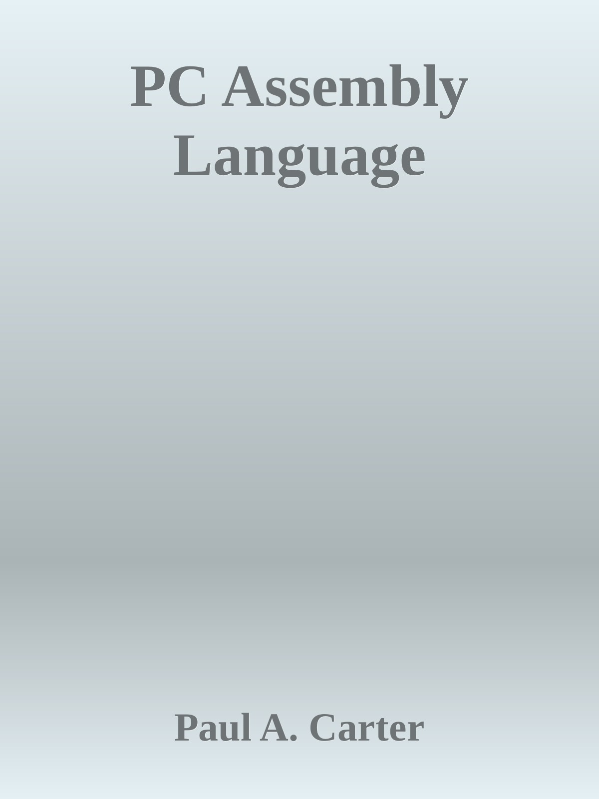 PC Assembly Language