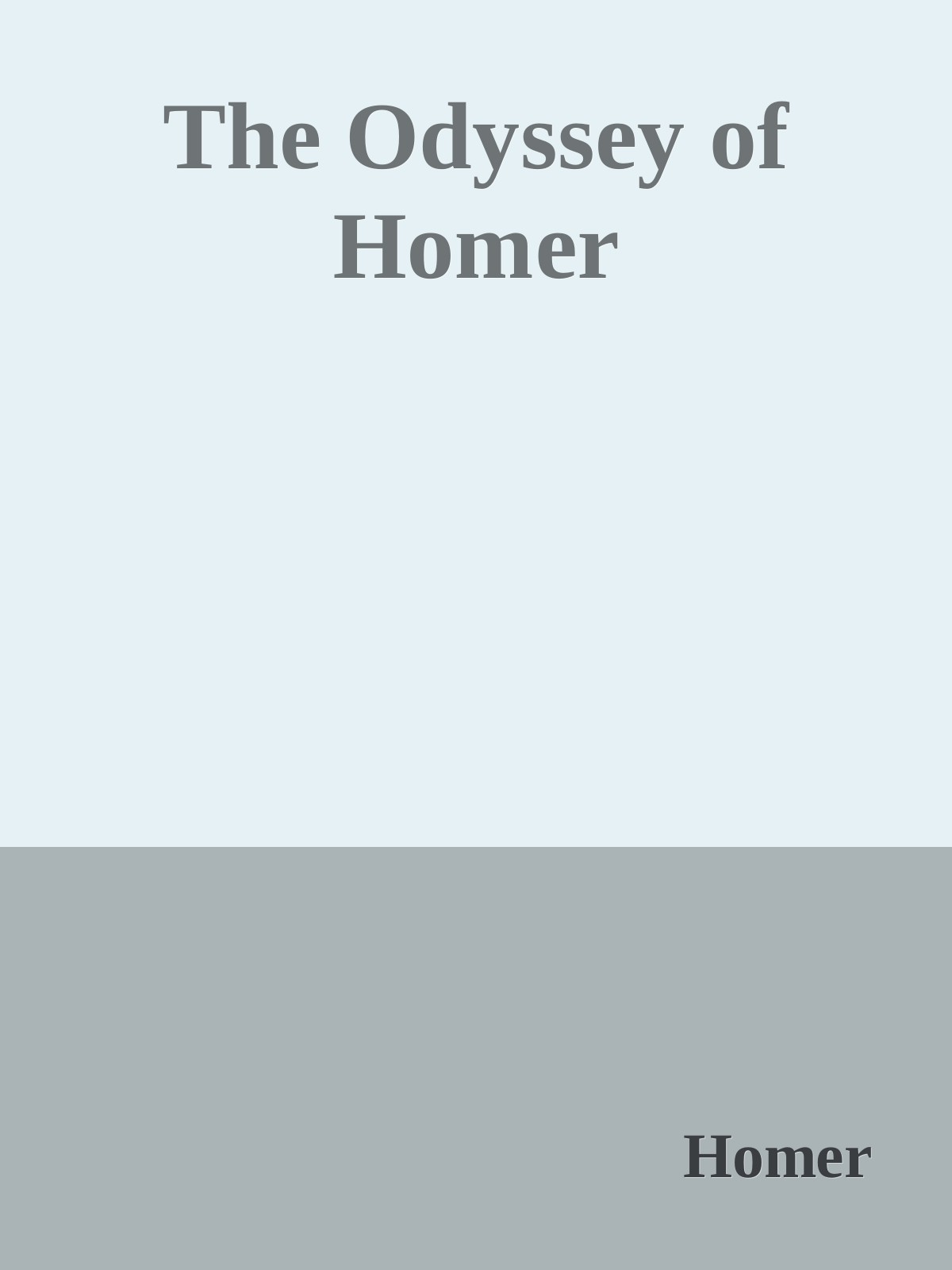 The Odyssey of Homer